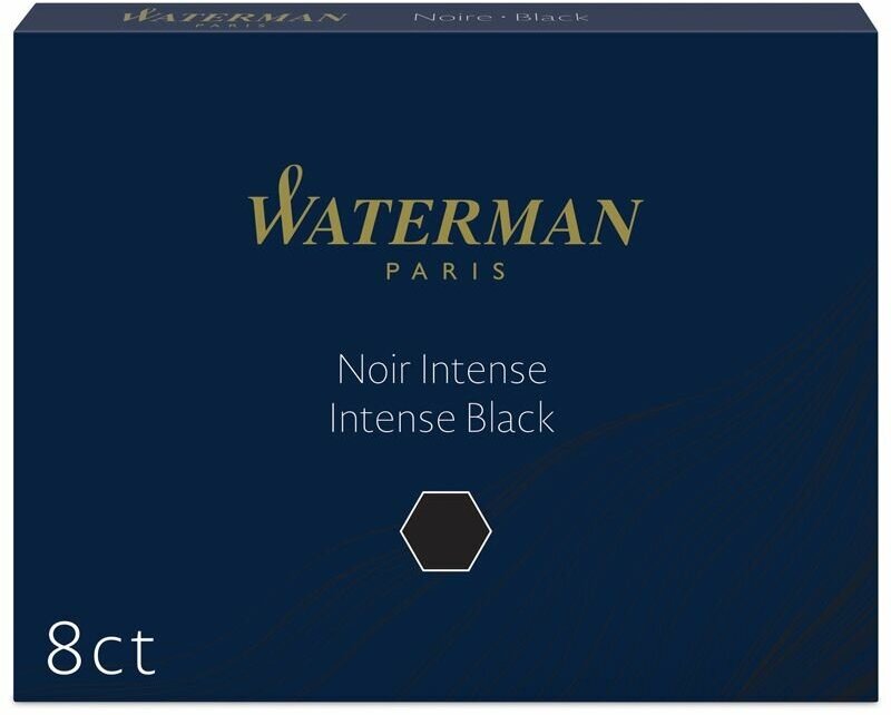 Картриджи чернильные Waterman Standart, черный, 8шт, картонная коробка