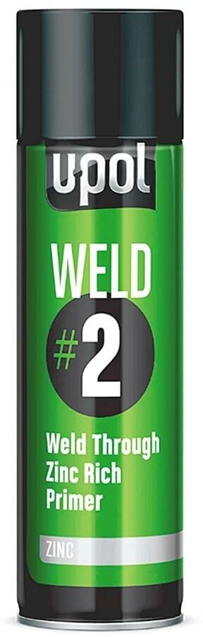 U-POL WELD/AL Weld 2 Zinc Rich Primer Грунт провариваемый с цинком (серебристый) аэрозоль 450 мл.