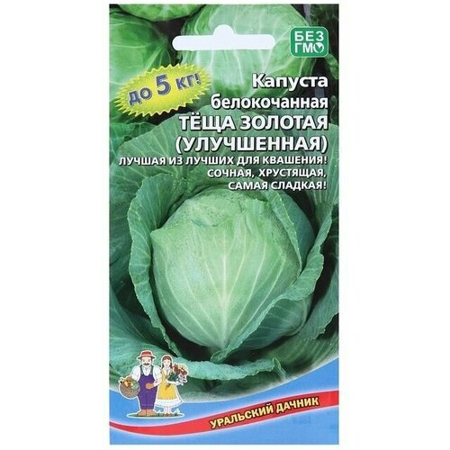 Семена Капуста Теща золотая, 0,3 г 10 упаковок семена капуста теща золотая улучшенная 0 3 г уральский дачник