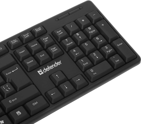 Клавиатура и мышь комплект USB проводной Defender Dakota,черный - фотография № 15