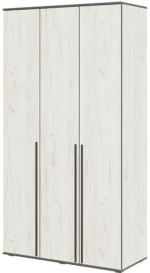 Шкаф МиФ Норд 3-х створчатый дуб крафт белый 120x51x223.6 см - фотография № 1