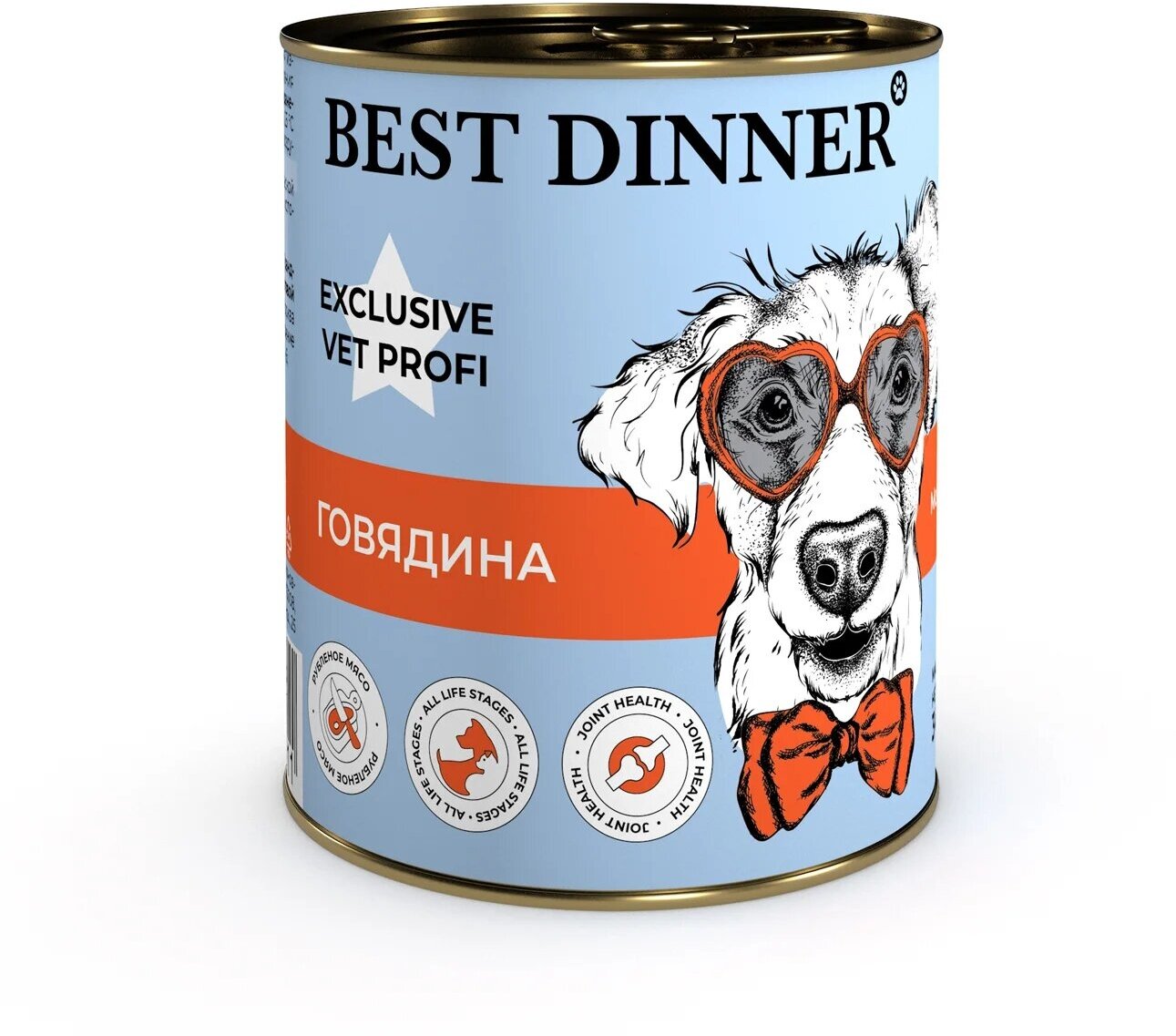 Best Dinner Vet Profi Exclusive Mobility 12шт по 340г говядина консервы для собак