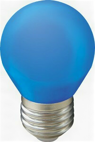 Светодиодная LED лампа Ecola globe LED color 2,0W G45 220V E27 Blue шар Синий матовая колба 70x45 K7CB20ELB