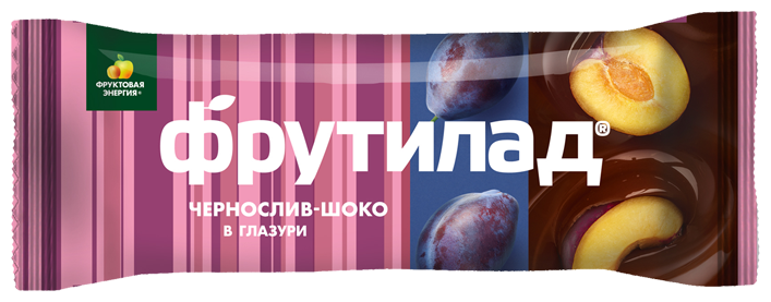 Батончик Фруктовая Энергия "Фрутилад", чернослив в шоколаде, 20 шт по 40 г