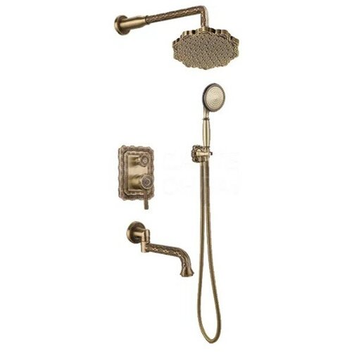 Душевая система встраиваемая Bronze de Luxe WINDSOR 10137F, бронза комплект для ванны и душа bronze de luxe windsor 10120ddf