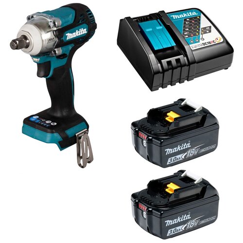 Гайковерт аккумуляторный 18В 330Нм - 12 Makita DTW300 Li-Ion 2x3Ач зу DTW300RFE 4636700₽