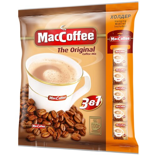 Кофейный напиток MacCoffee Мак 3в1 Оригинал, 100 шт по 20 г