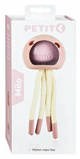 PETIT Игрушка для щенков развивающая "Milo", розовая, 18x7x7см - фотография № 8