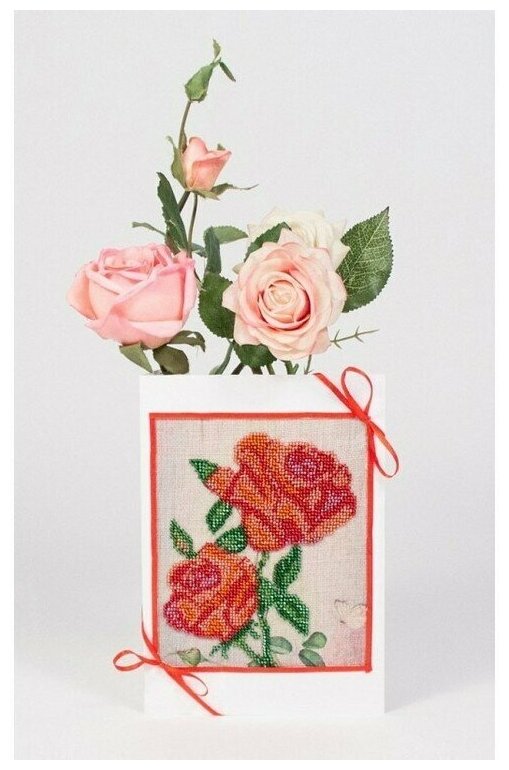 Набор для вышивания "Розовое утро" (открытка) 12x17 см Матренин Посад