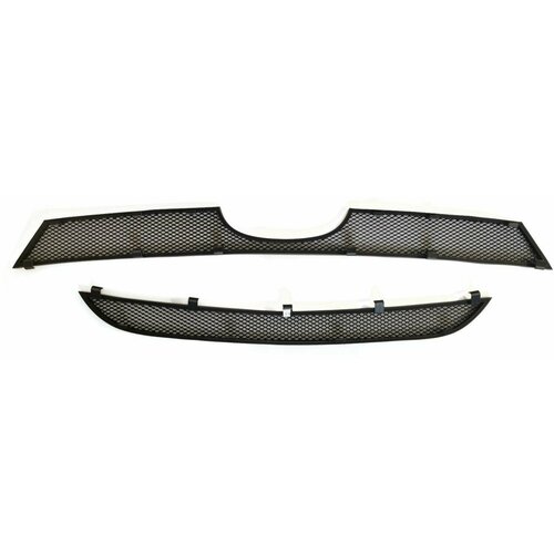 Защитная сетка радиатора верх черная LADA Largus (2012-2021) подходит в том числе для Cross версий (2 части) / съемная решетка на бампер Лада Ларгус