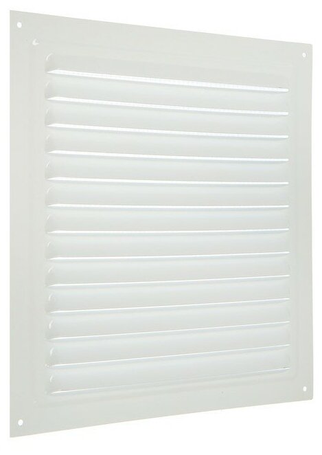 Решетка вентиляционная "КосмоВент" Люкс РМ2525, 250 х 250 мм, с сеткой, металлическая, белая 9144920 - фотография № 2