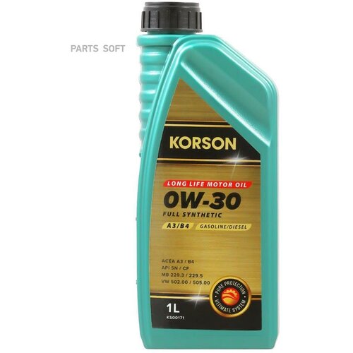 KORSON KS00171 0W-30 FULL SYNTHETIC A3/B4 1 (синт. мотор. масо.)