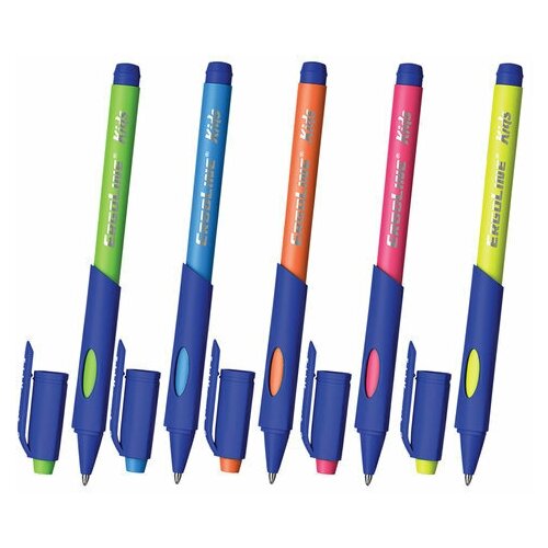 Ручка шариковая масляная ERICH KRAUSE Ergoline Kids, синяя, корпус ассорти, узел 0,7 мм, линия письма 0,35 мм, 41539