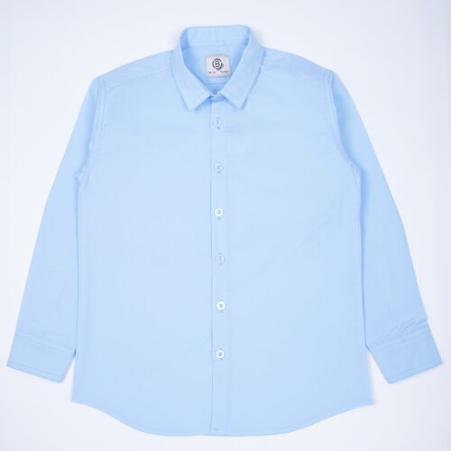 Школьная рубашка BONITO KIDS, размер 122, голубой школьная рубашка bonito kids размер 122 серый зеленый