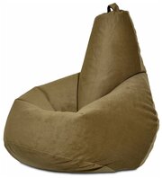Кресло-мешок Груша велюр Бежевый (размер XL) PuffMebel