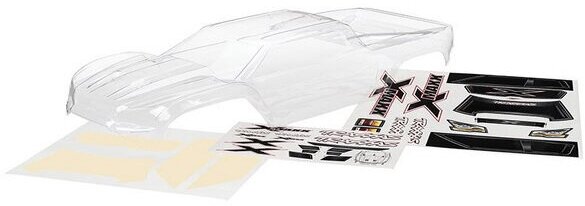 Запчасти для Traxxas TRAXXAS запчасти Body, X-Maxx (clear, trimmed, requires painting): window masks: decal sheet