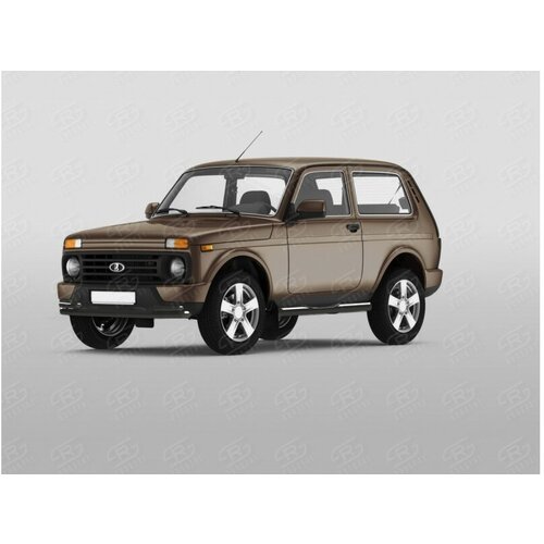 LADA 4X4 URBAN 2014- Защита переднего бампера d63 секции-d42 уголки black NUZ-002810CH URBAN Lada 2015-наст.вр.