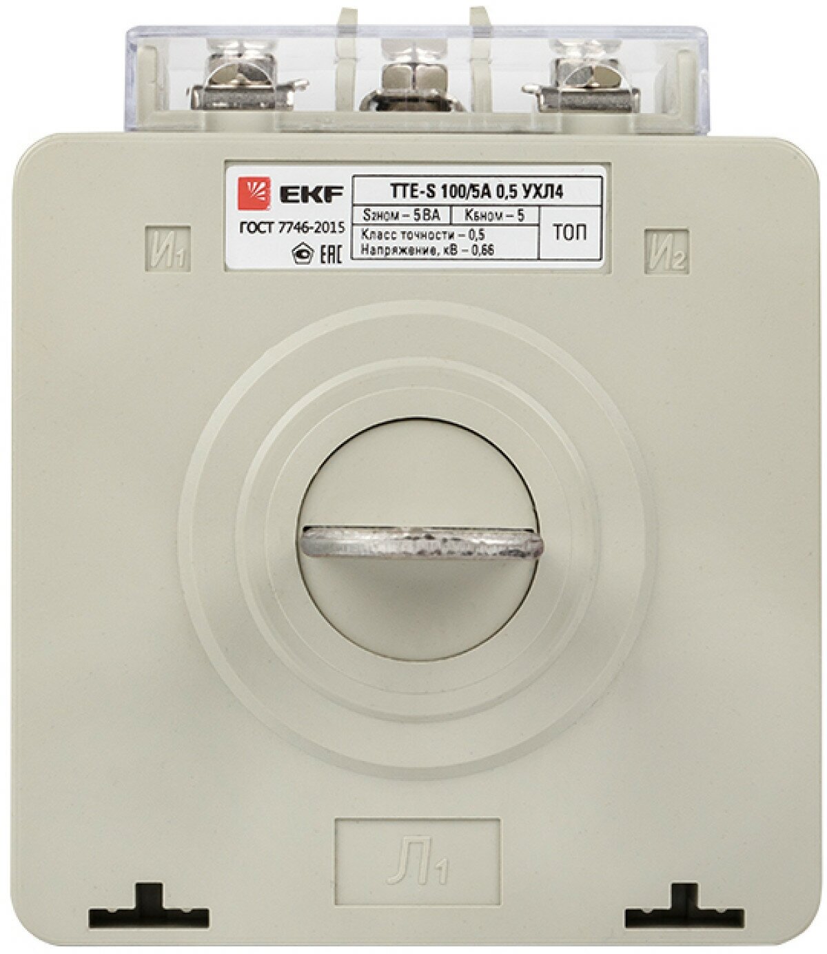 Трансформатор тока ТТЕ-A-100-5А с клеммой напряжения класс точности 0,5 EKF PROxima