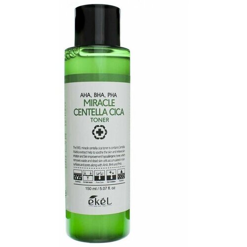 Ekel Miracle Centella Cica Toner (AHA, BHA, PHA) тонер с кислотами 150 мл