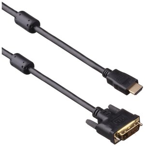 Exegate EX284907RUS Кабель HDMI-DVI ExeGate EX-CC-HDMIM-DVIM-3.0 (19M/25M, dual link, 3м, 2 фильтра, позолоченные контакты)