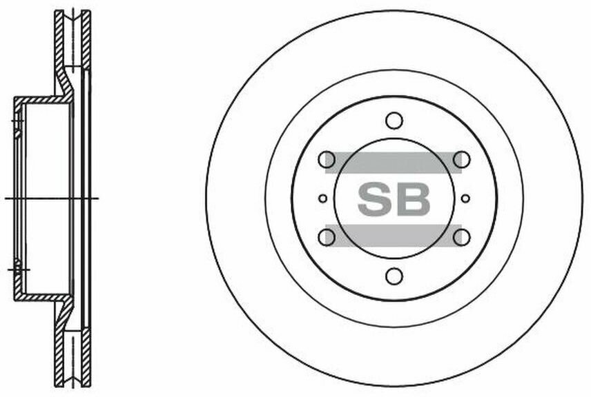 Диск тормозной передний 2 шт TOYOTA Land Cruiser 4.03.0D-4D 03 SANGSIN BRAKE SD4090