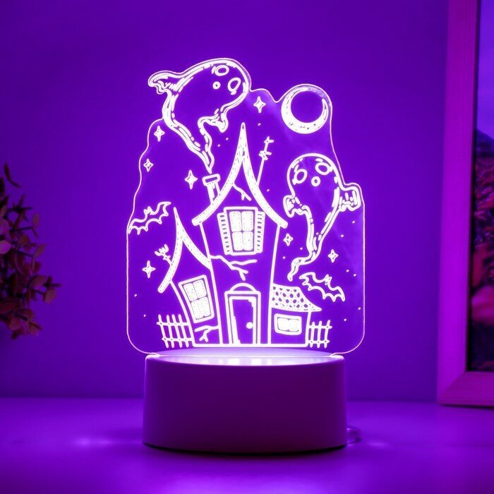Светильник "Призраки" LED белый 11х9,5х15 см RISALUX - фотография № 5