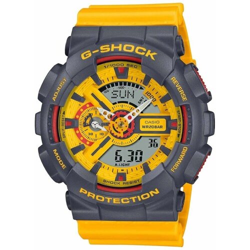 фото Наручные часы casio наручные часы casio g-shock ga-110y-9a, серый, желтый