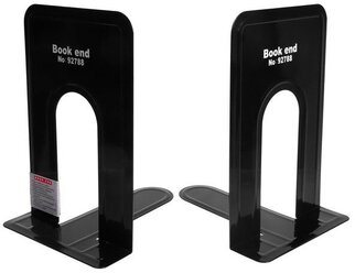 Держатель (ограничитель) подставка для книг 2 штуки, металлические черные 17х14х12,5см
