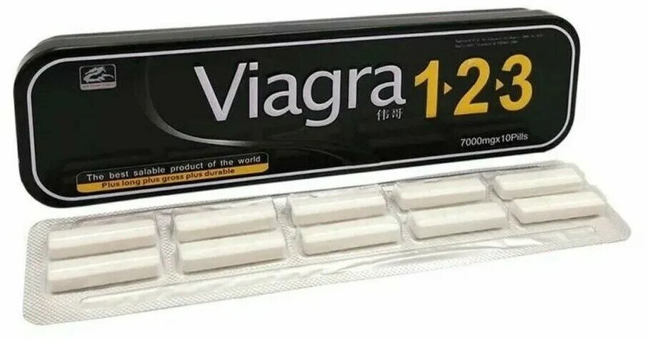 Возбуждающее средство для мужчин Viagra 123 (Виагра 123), капсулы для мужского здоровья, 1 уп. 10 таблеток