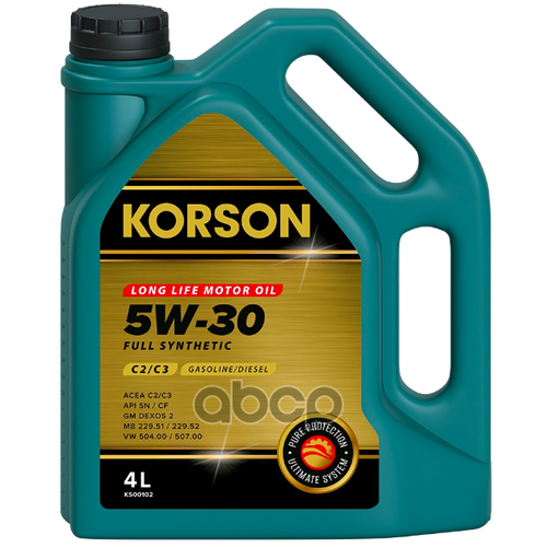 Korson 5W-30 Full Synthetic С2/C3 4Л (Синт. Мотор. Масло.)