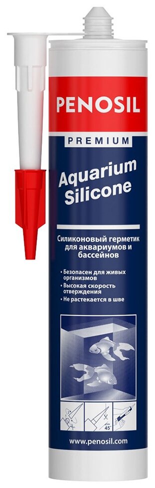 Герметик аквариумный силиконовый Penosil Premium Aquarium Silicone 280 мл черный