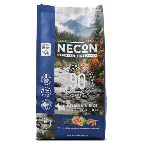 Корм Necon Natural Wellness Adult Mini Salmon  & Rice для взрослых собак мелких пород с лососем и рисом 2 кг