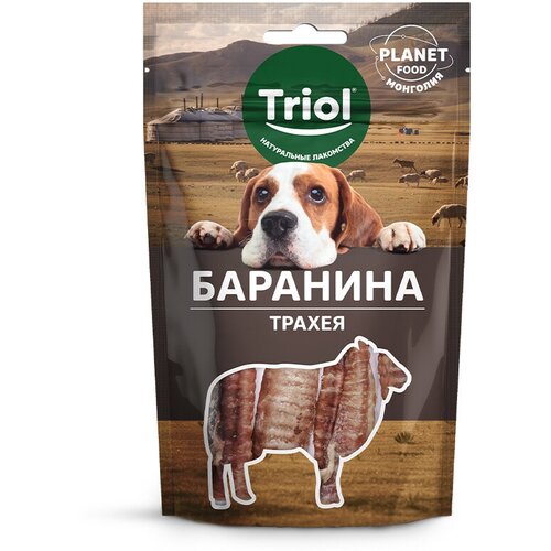 натуральная трахея баранья сушеная для собак pavik павик 200 г Triol Лакомство для собак PLANET FOOD Трахея баранья, 30г, 12 упаковок
