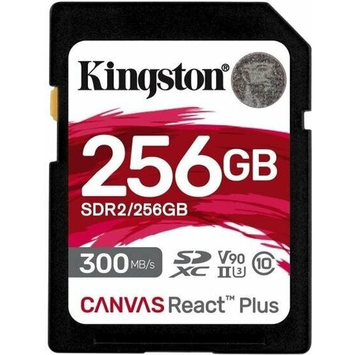 карта памяти sdxc kingston canvas react plus 256 гб uhs ii class u3 v90 чтение 300мб с запись 260мб с Флешка KINGSTON 256Gb (SDR2/256GB)