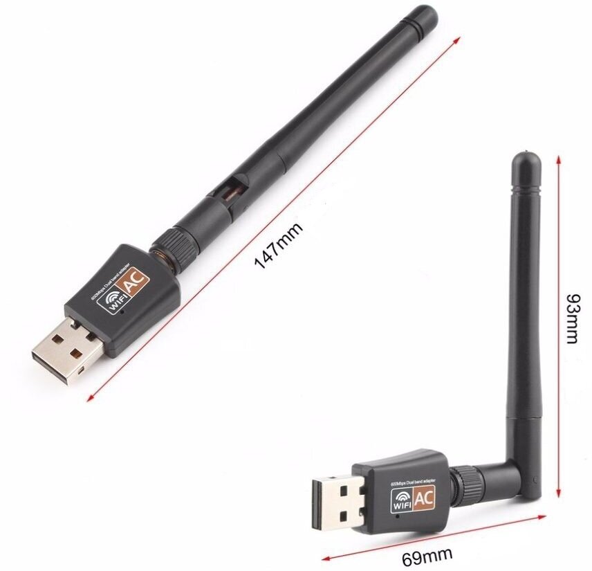 Беспроводной USB WiFi адаптер USB 2.0 WIRELESS 600 Mbps WD-3030