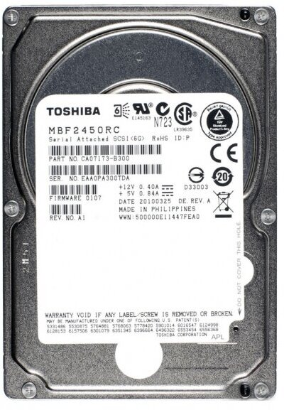 Жесткий диск Toshiba MBF2450RC 450Gb SAS 2,5" HDD