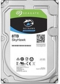 8TB Seagate SkyHawk (ST8000VX004) SATA 6 Гбит-с, 7200 rpm, 256 mb buffer, для видеонаблюдения