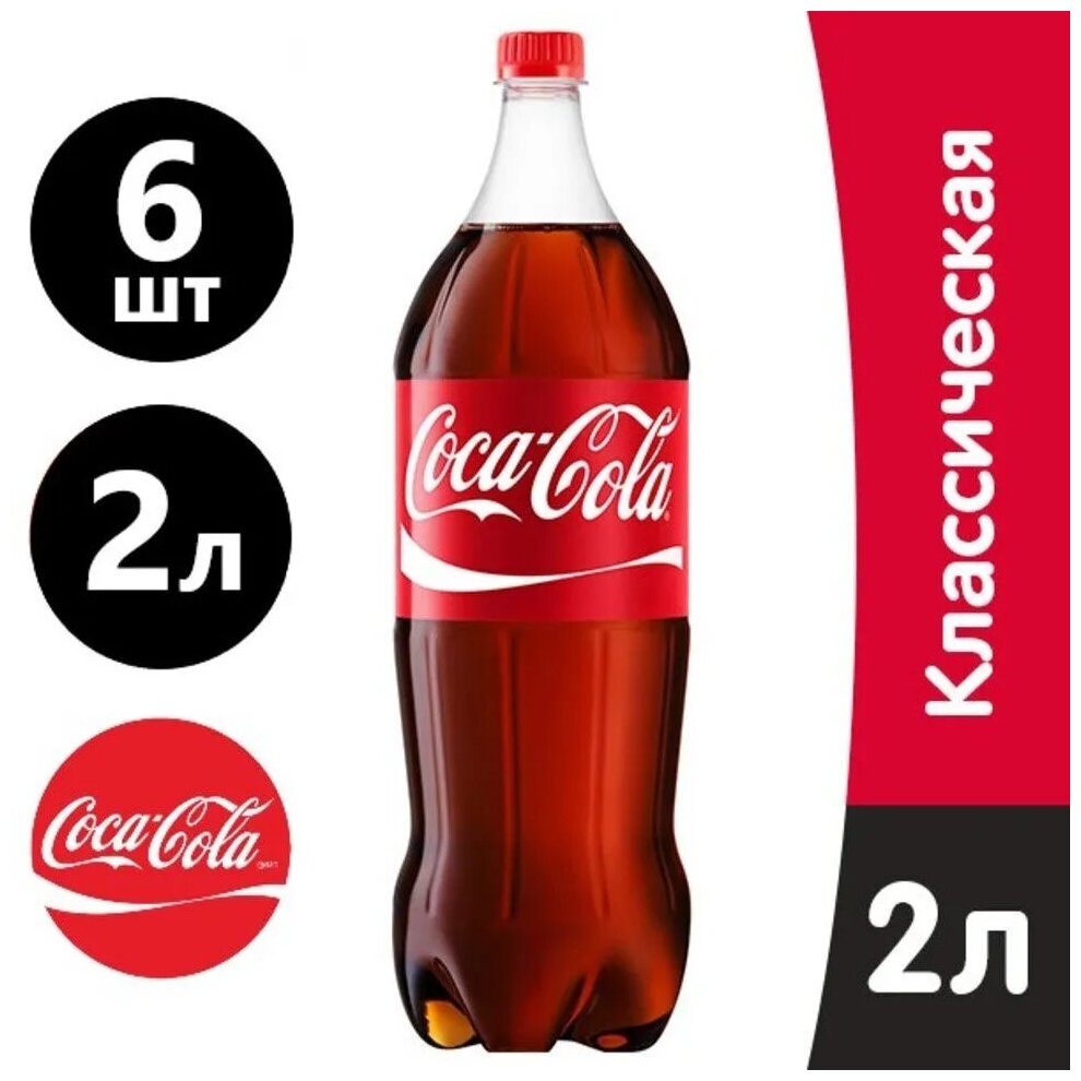 Coca-Cola напиток газированный, 6 штук по 2 литра - фотография № 8