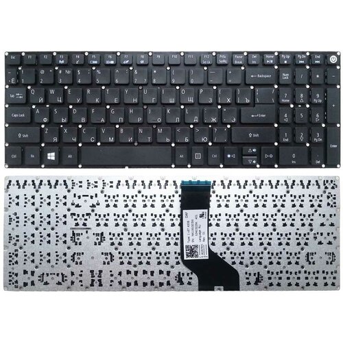 Клавиатура для ноутбука Acer Aspire E5-573, E5-722, F5-571 черная клавиатура для ноутбука acer aspire e5 522 e5 573 e5 722 series г образный enter чёрная без рамки pn nk i1513 006