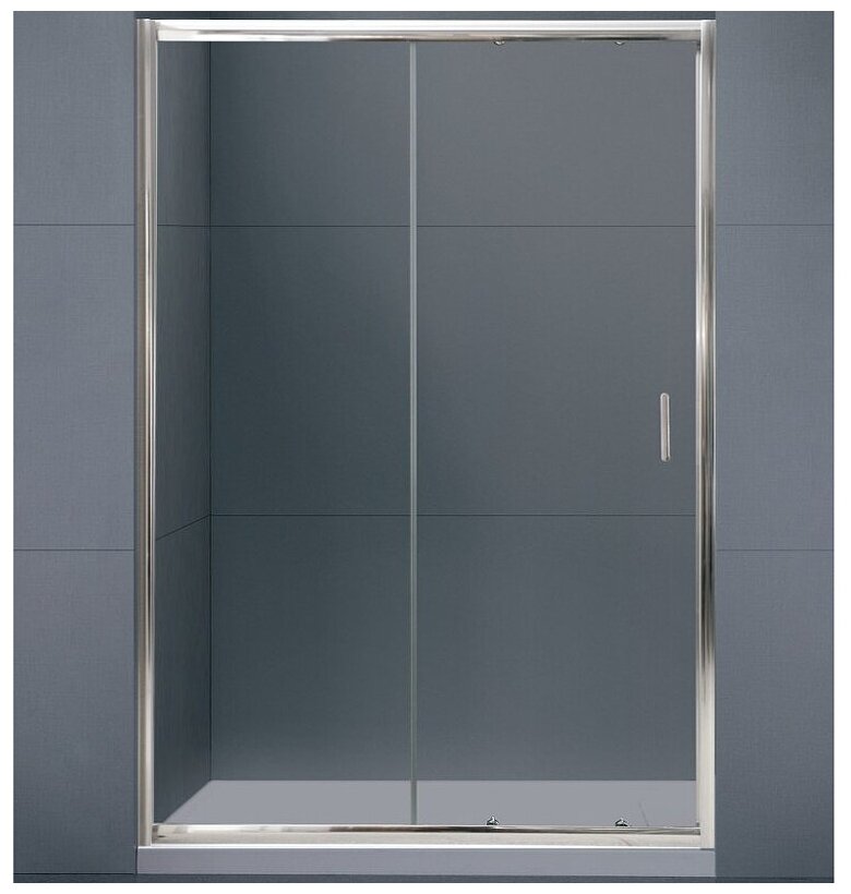 Душевая дверь BelBagno Uno 140x185 профиль Хром стекло прозрачное