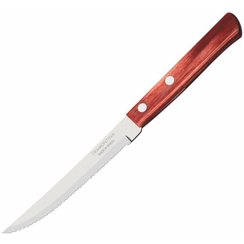 Нож для стейка с деревянной ручкой Tramontina 228/115х7мм, нерж.сталь, дерево