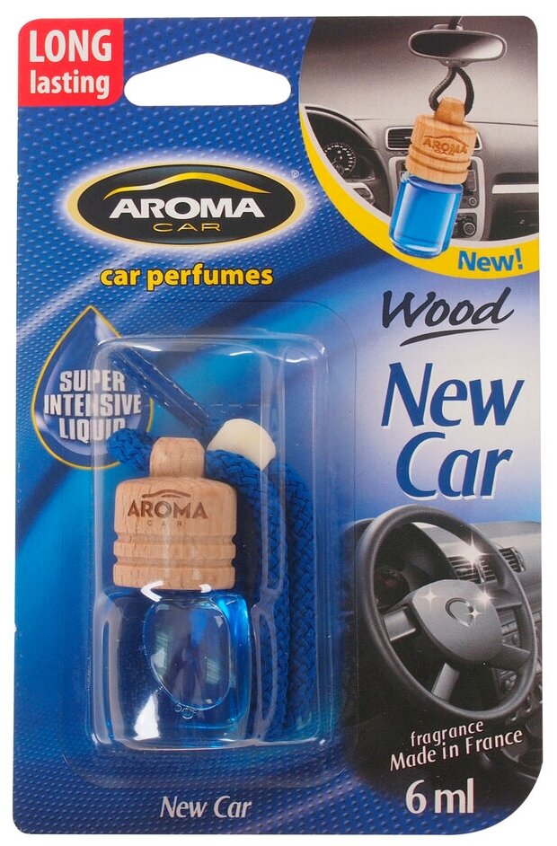 Ароматизатор подвесной жидкостный (новая машина) 6мл "Wood" AROMA CAR 63110
