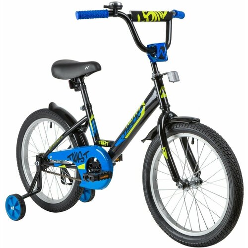 Велосипед NOVATRACK 18 STRIKE синий, тормоз нож, крылья корот, защита А-тип велосипед 18 novatrack twist зеленый gn20