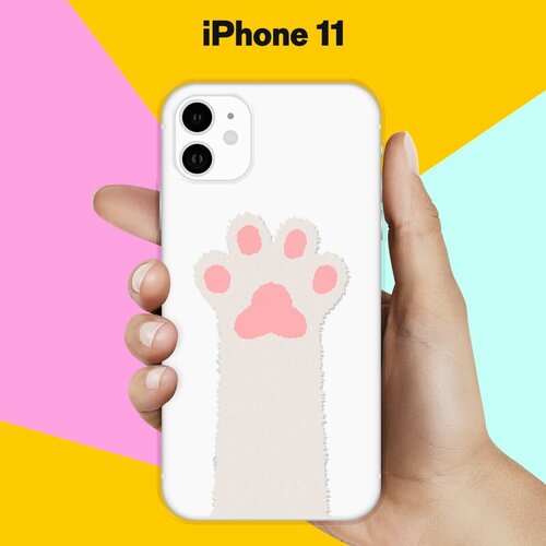 Силиконовый чехол Лапа на Apple iPhone 11 силиконовый чехол на apple iphone 11 эпл айфон 11 soft touch красный