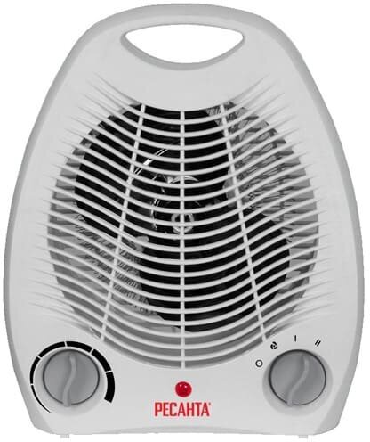 Тепловентилятор РЕСАНТА (ТВС-1, 2000 Вт, электрический, 3 режима, белый)