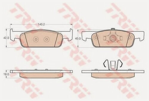 Изображение товара Колодки тормозные дисковые перед TRW GDB2016