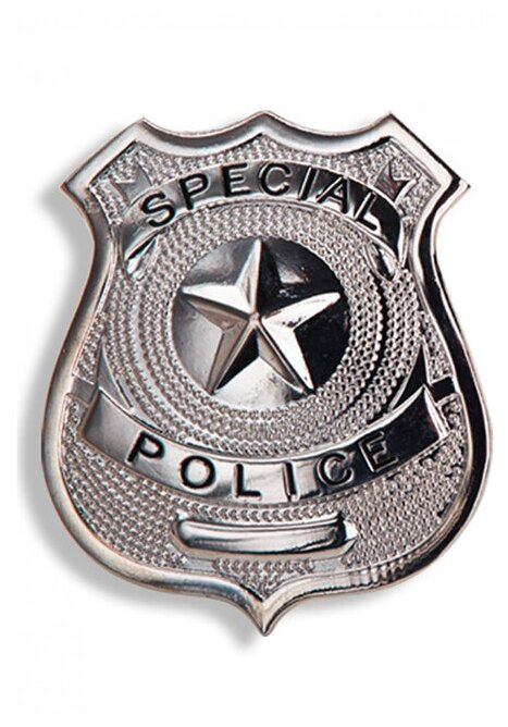 Значок полицейского (Цв: Серебряный )