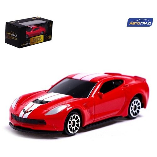 Машина металлическая CHEVROLET CORVETTE GRAND SPORT, 1:64, цвет красный