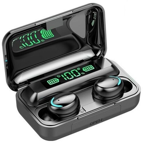 Беспроводные наушники F9-5 TWS Power bank с микрофоном Bluetooth блютуз для iPhone Android Гарнитура черные 70900₽