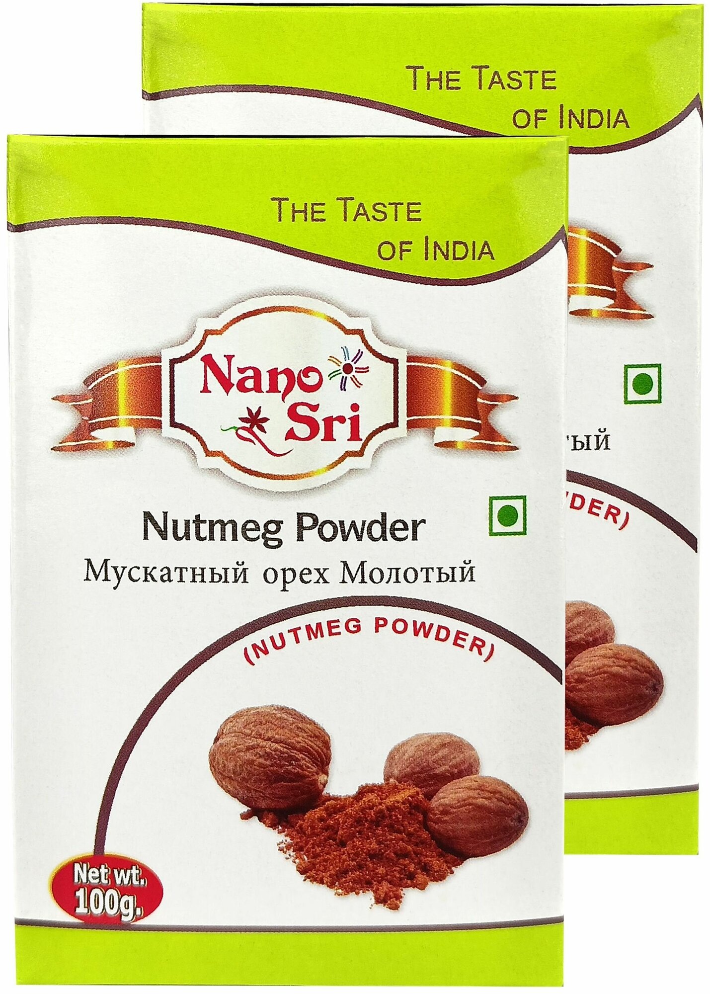 Мускатный орех молотый Nano Sri, 100 г - 2 шт